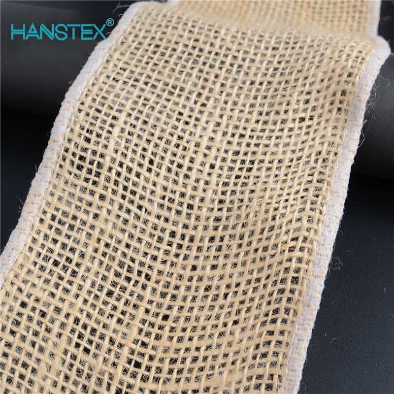 Hans China Supplier Solid Color Jute Ribbon