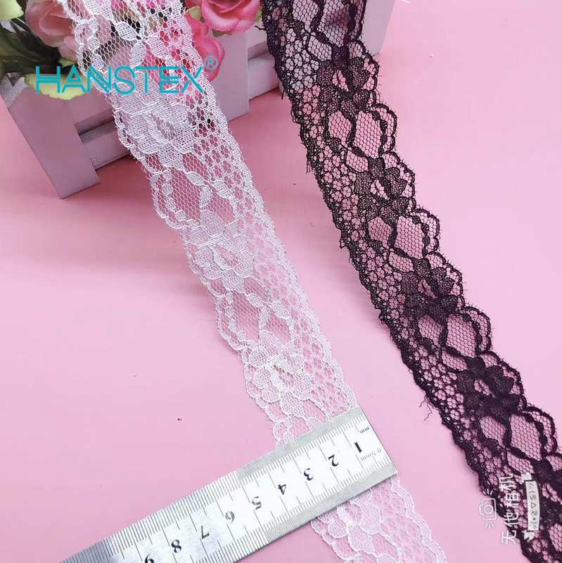 Polyester No Elastic Lace Trimming Lace Fabric Fringe