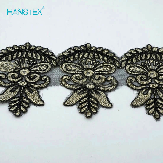 2018 New Design Embroidery Lace on Organza (HC-1819)