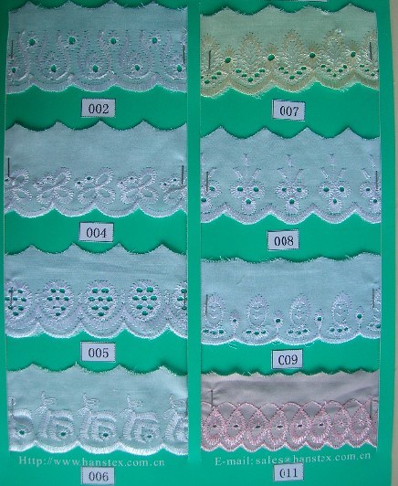 100% Cotton High Quality Embroidery Lace (FL-001)