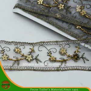 2016 New Design Embroidery Lace on Organza (HD-042)