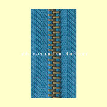 5# Metal Blue Open-End Zipper