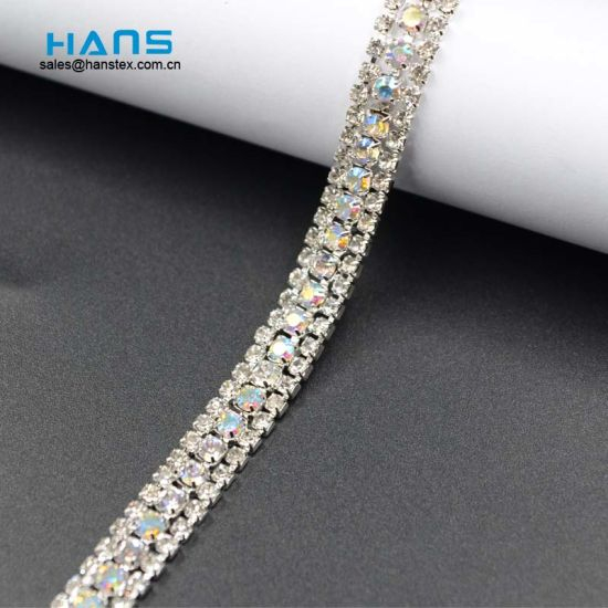 Rhinestones Copper Alloy Claw Chain