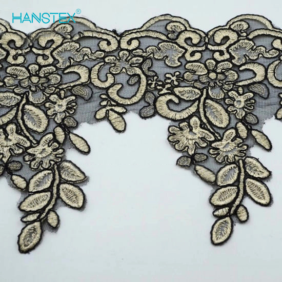 2018 New Design Embroidery Lace on Organza (HC-1823)