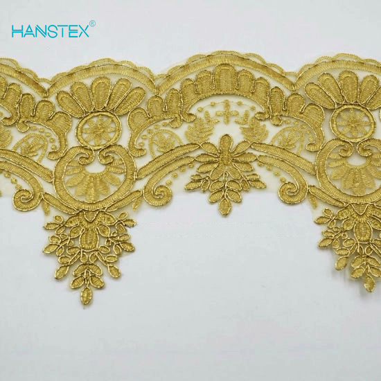 2018 New Design Embroidery Lace on Organza (HC-1840)