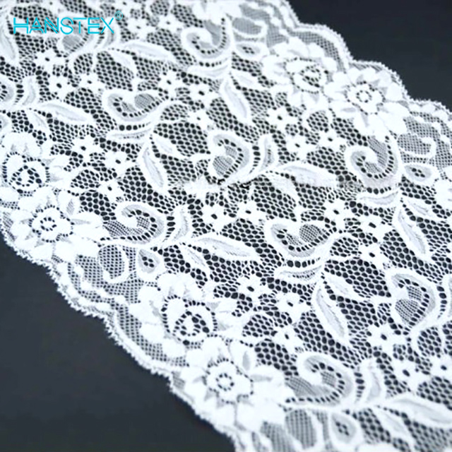 White Floral Elastic Lace (FJXD-29)