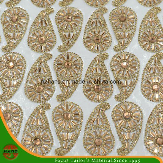 New Design Heat Transfer Adhesive Crystal Resin Rhinestone Mesh (HAYY-1731)