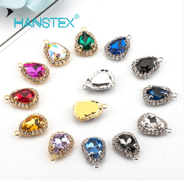Factory Wholesale Single Hanging Crystal Buckle Water Drop Claw Drill Pendant Jewelry