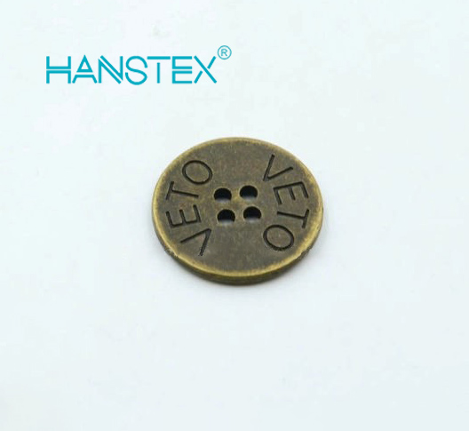 Fashion Bronze Metal Button