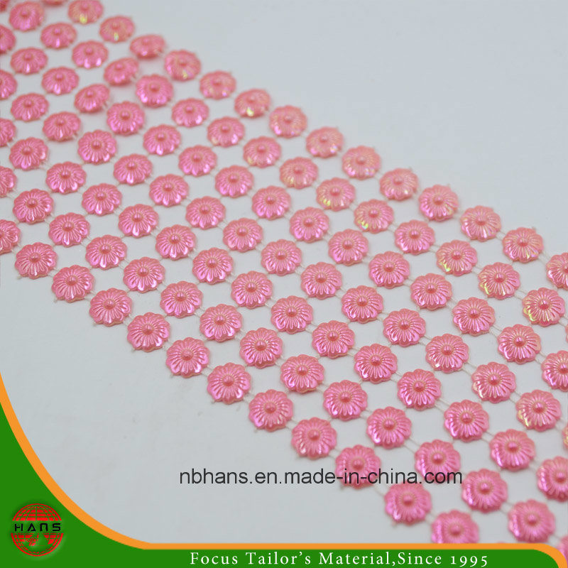 Hans Chinese Supplier Fashion Pearl Banding Trimming for Garment
