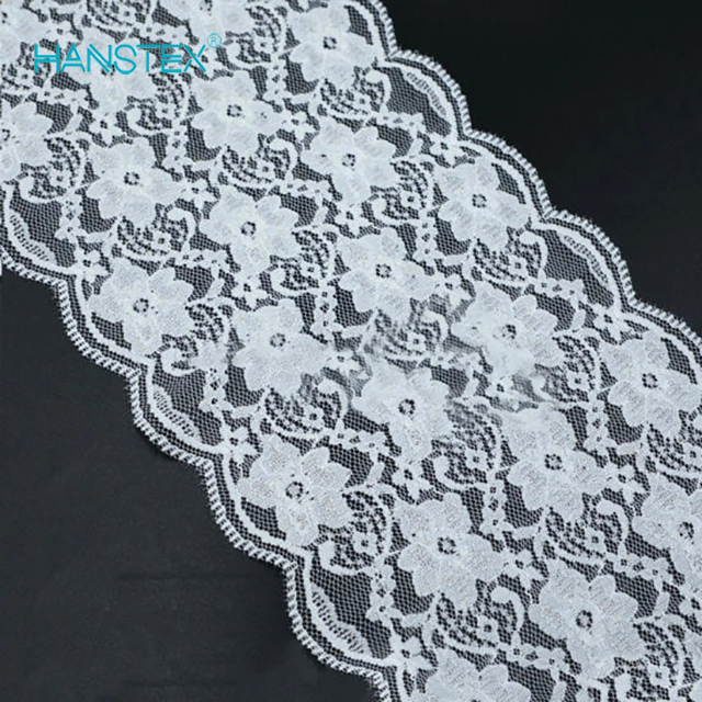 White Floral Elastic Lace (HSTF-1713)