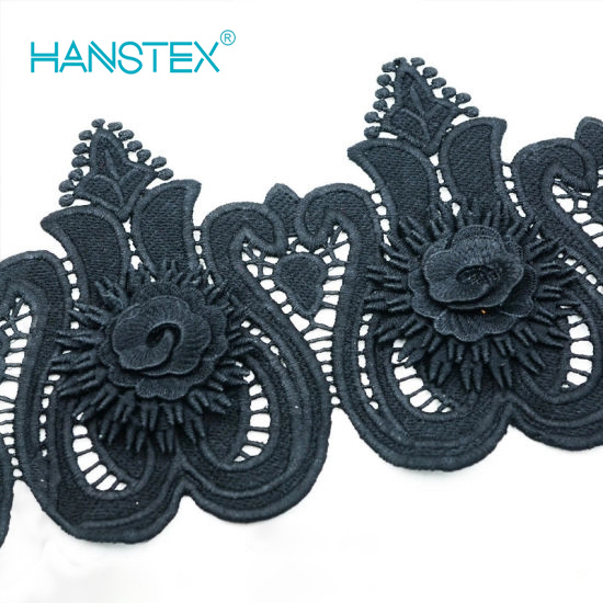 2017 New Design Embroidery Lace on Organza (HWMJ-1703)