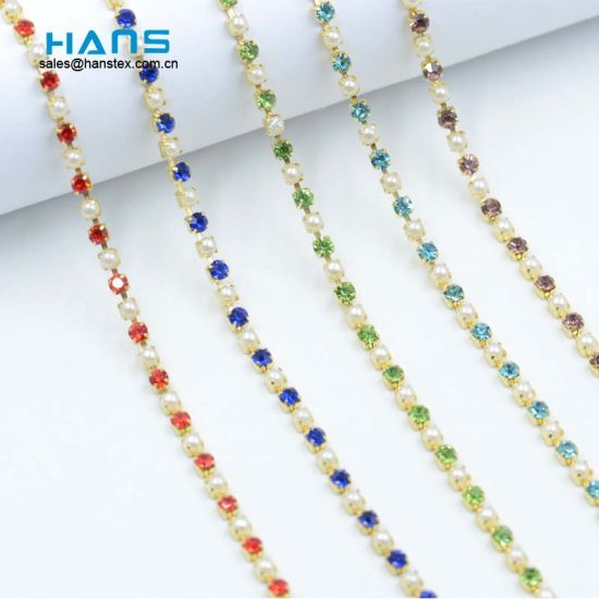 Rhinestones Copper Alloy Claw Chain