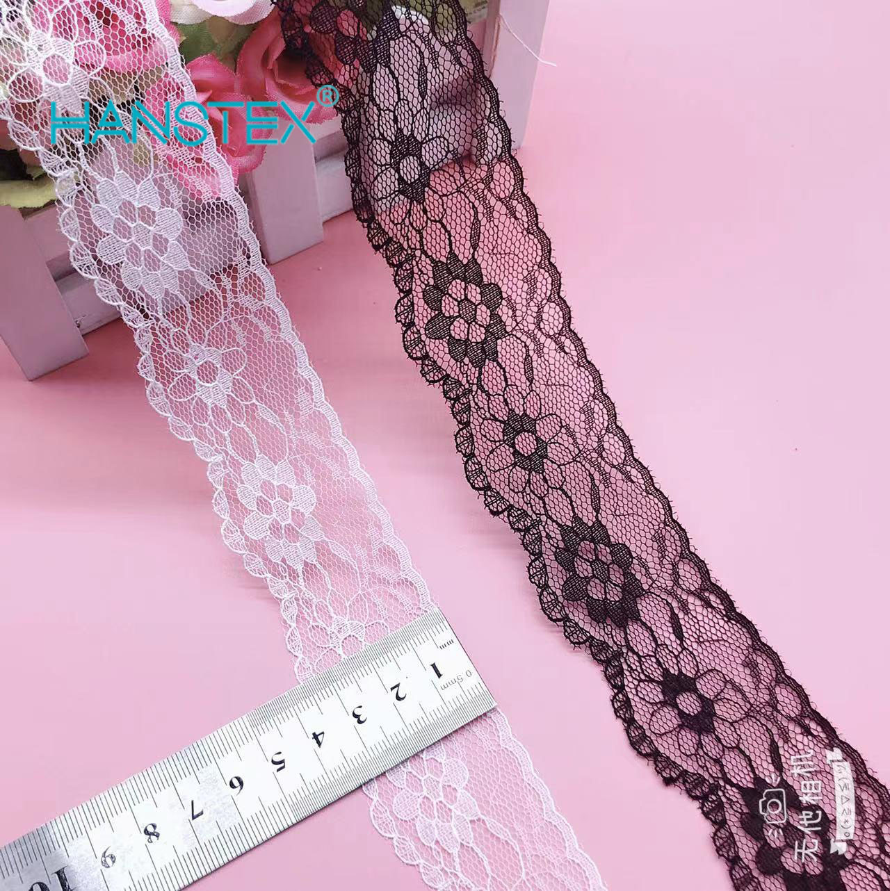 Polyester No Elastic Lace Trimming Lace Fabric Fringe