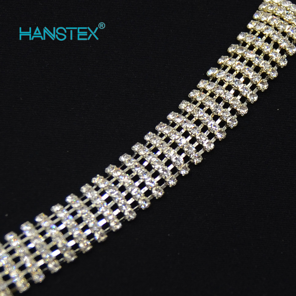 Crystal Beads Lace Trimming for Clothes, Bags