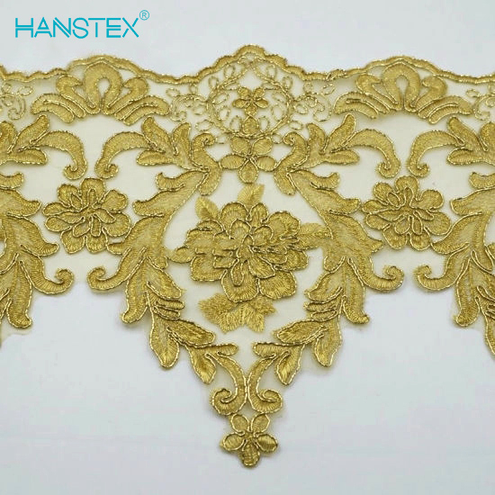 2018 New Design Embroidery Lace on Organza (HC-1844)