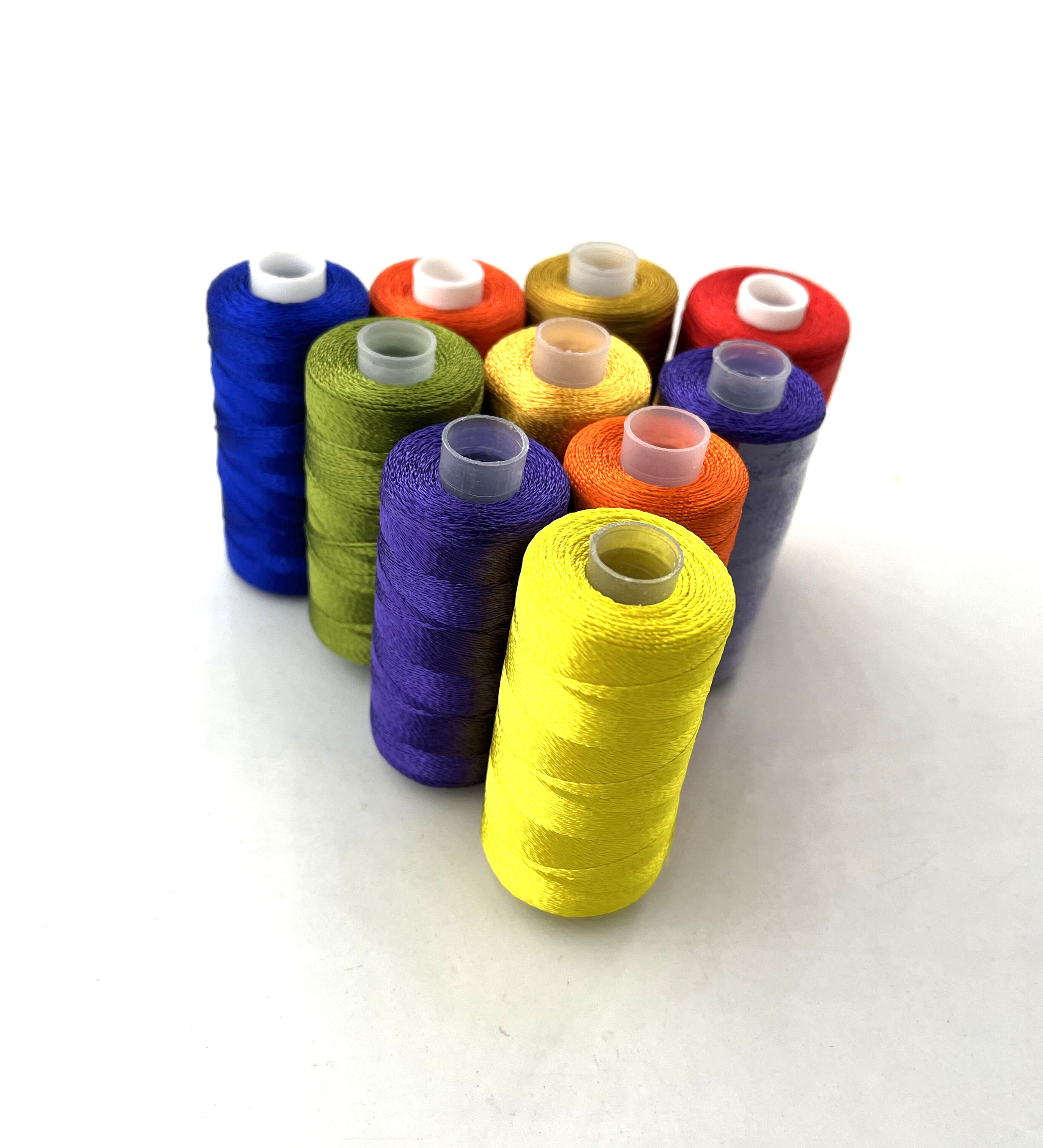 Thread Factory 25g/Tube Colores Firmes 100% Rayon Viscose Doble Hilo Seda PARA Bordar Tejer Embroidery Silk Thread
