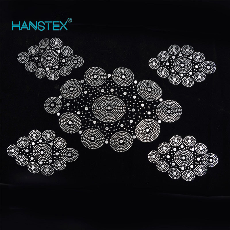 Hans Free Design Fashionable Rhinestone Iron on Transfer