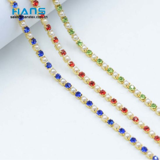Rhinestones Copper Alloy Claw Chain