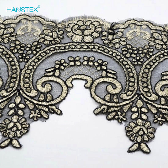 2018 New Design Embroidery Lace on Organza (HC-1832)