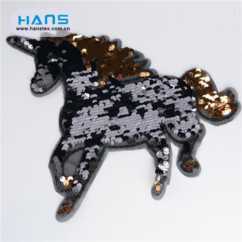 Hans New Fashion Shining Unicorn Sequin Patch