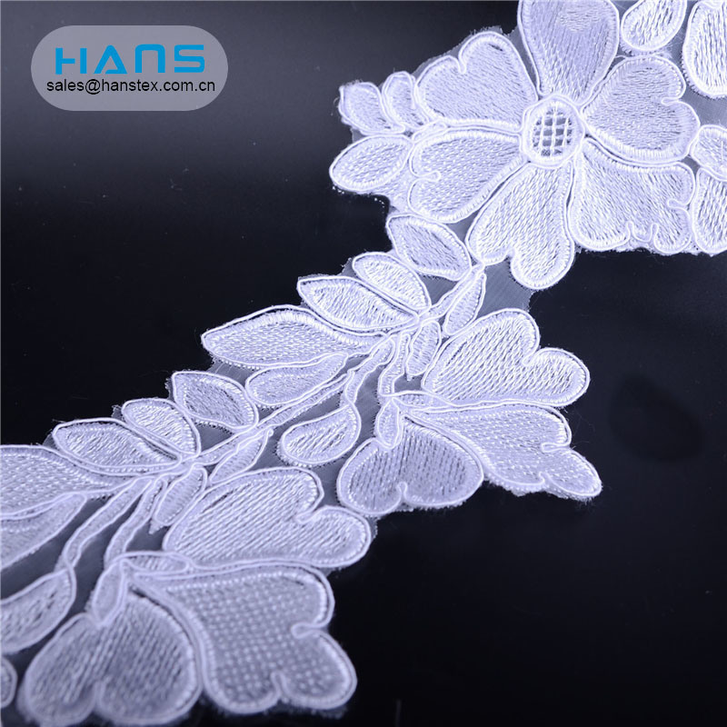Hans Cheap Promotional Wholesale Garment Accessories Peach Lace Fabric