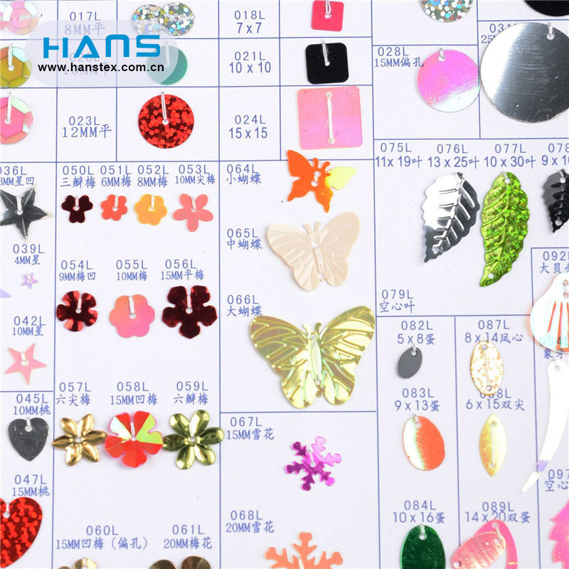 Hans Factory Directly Sell Clear Sequin Material