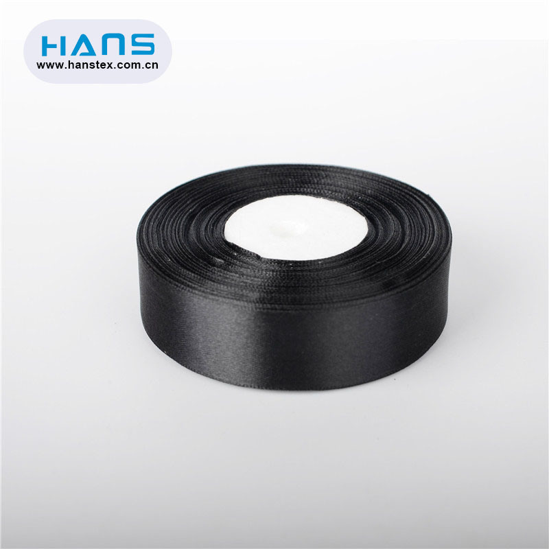 Hans 2019 Hot Sale High Grade Black Satin Ribbon