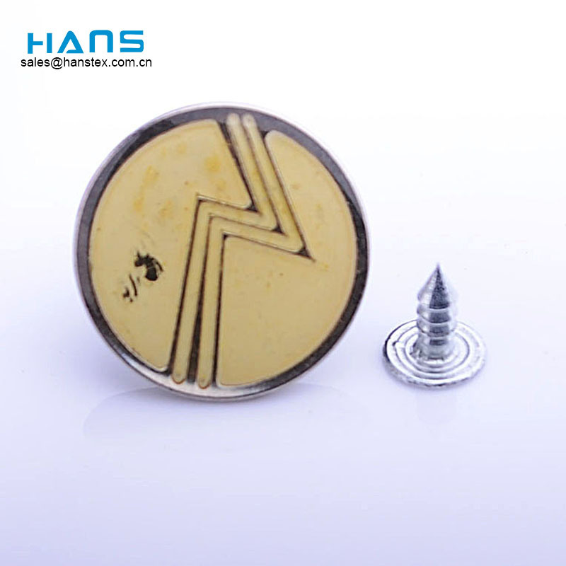 Hans Your Satisfied Custom Colored Metal Jeans Button