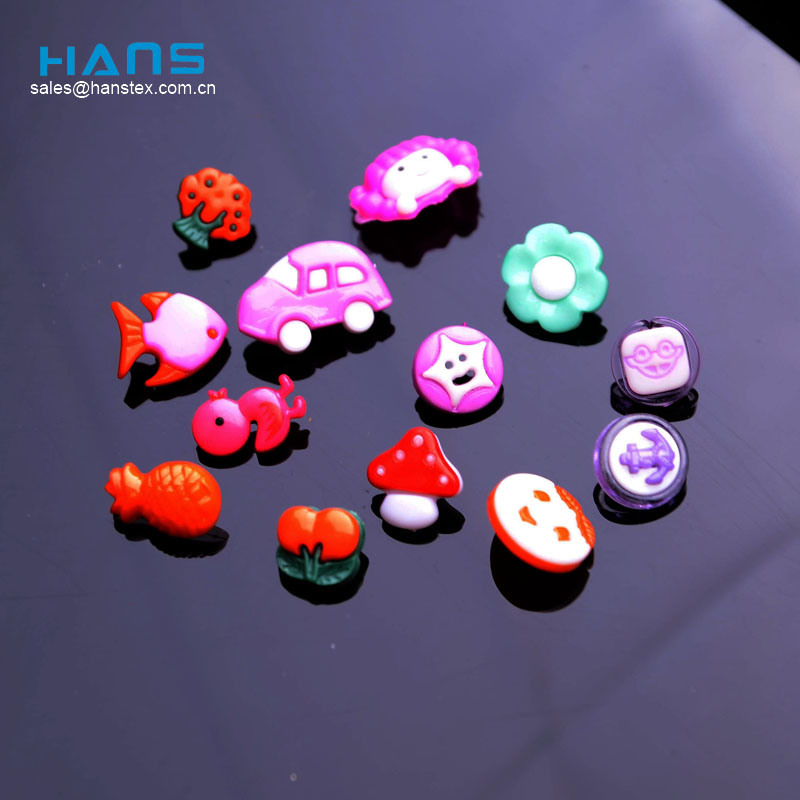 Hans Plastic Cartoon Colourful Various Children Baby Button