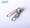 Hans Professional Manufacturer Custom Nickel Metal Two Sided Zipper Slider