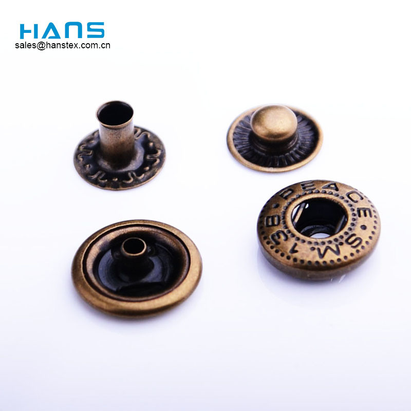 Hans 2019 Hot Sale Different Sizes Metal Button Snaps for Leather