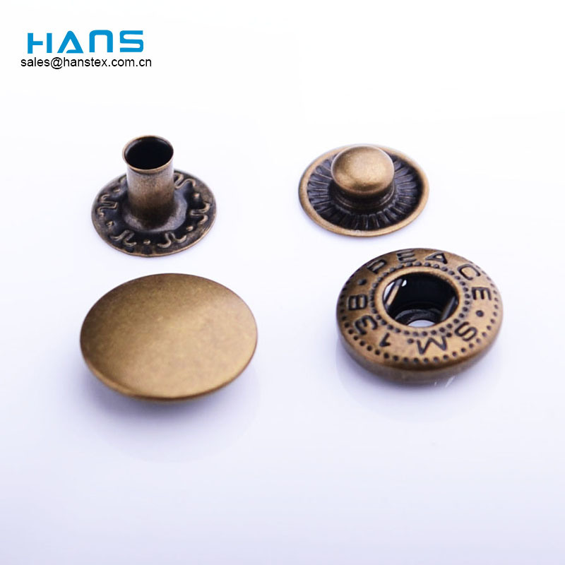 Hans 2019 Hot Sale Different Sizes Metal Button Snaps for Leather